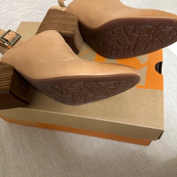 NEW IN BOX! KORKS Leather Rayleigh Slingback Block Heel Clogs Size 8 39 - Picture 4 of 6